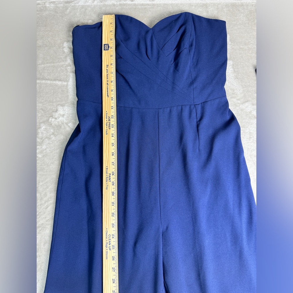 NWT Lilly Pulitzer Size 12 Strapless Jumpsuit Wide Leg Kylo Navy Crepe Corset - Picture 8 of 12
